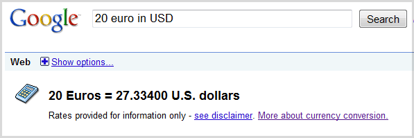 google-currency-converter